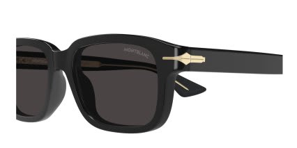 Mont Blanc MB0436S Black, Gray glasses - Black / Gray - Side View