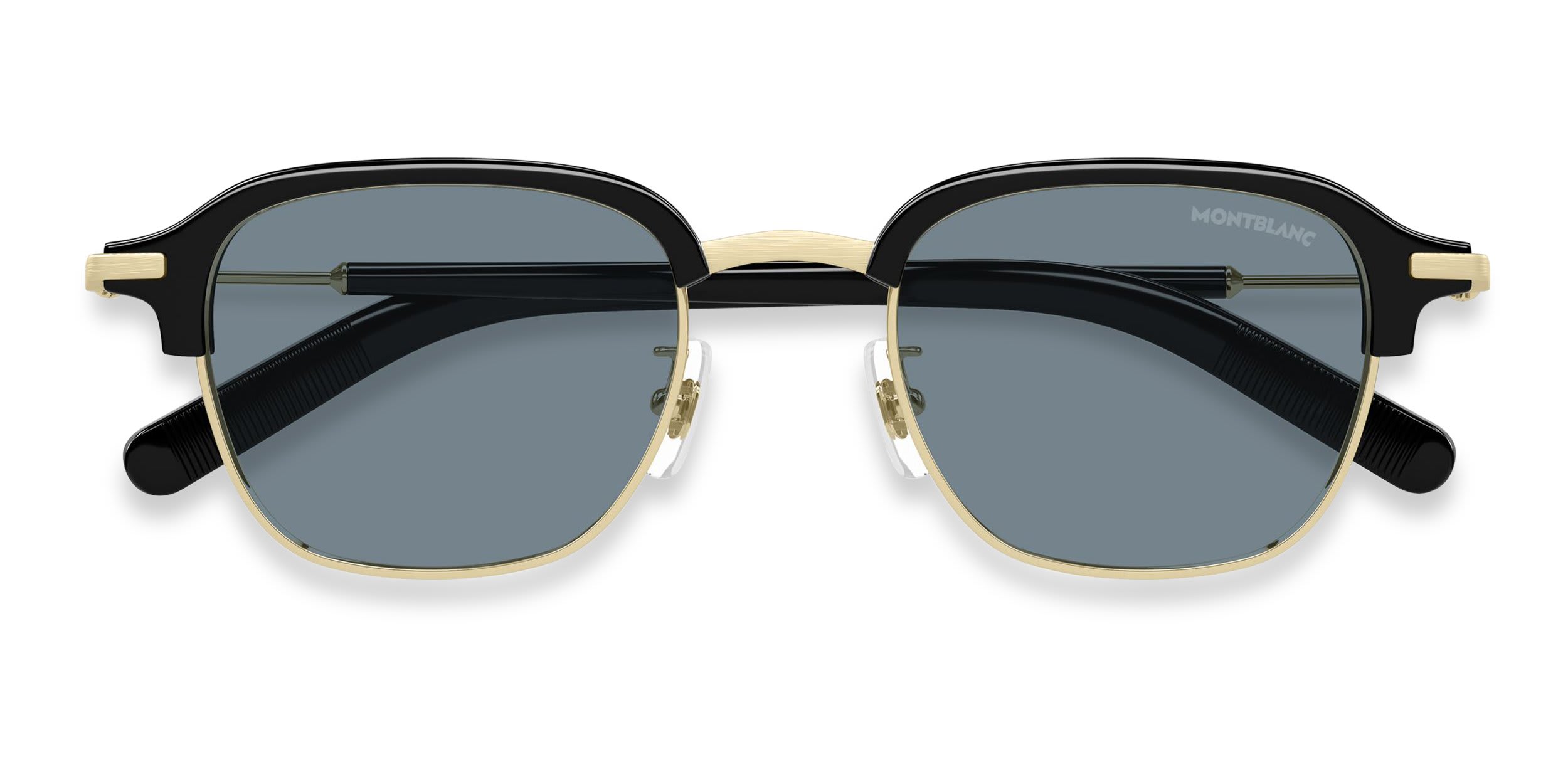 Mont Blanc MB0390S Gold, Blue glasses - Gold / Blue - Frontal View