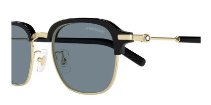 Mont Blanc MB0390S Gold, Blue glasses - Gold / Blue - Side View