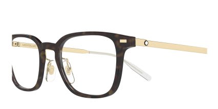 Mont Blanc MB0467OL Tortoise glasses - Tortoise - Side View