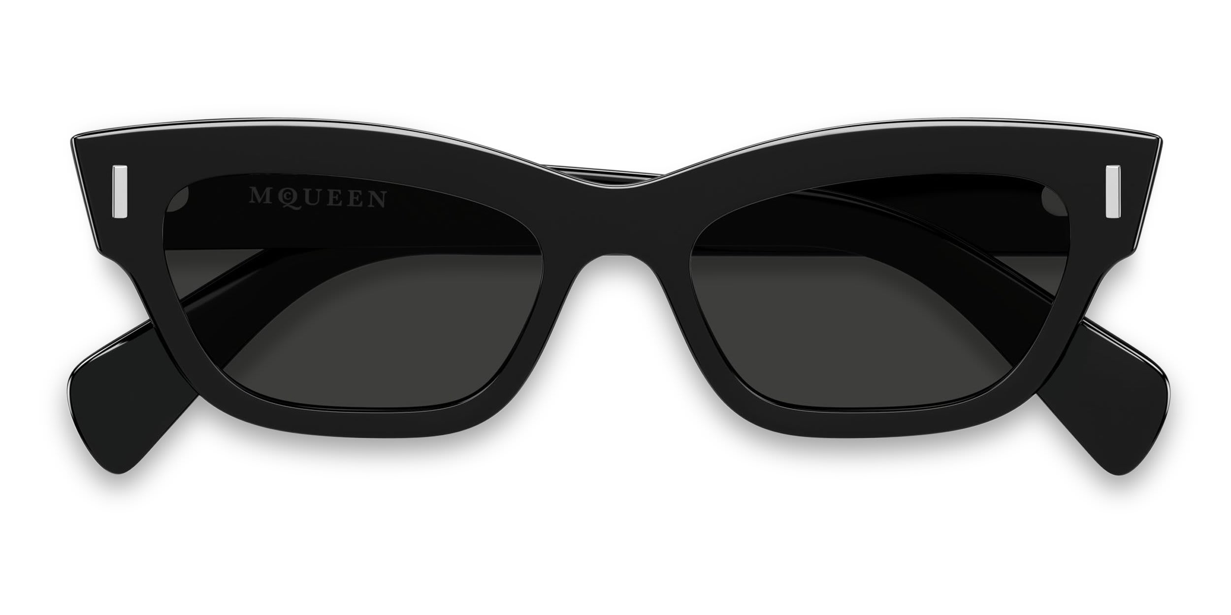 Alexander McQueen AM0548S Black, Gray glasses - Black / Gray - Frontal View