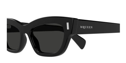 Alexander McQueen AM0548S Black, Gray glasses - Black / Gray - Side View