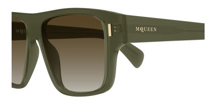 Alexander McQueen AM0550S Green, Brown glasses - Green / Brown - Side View