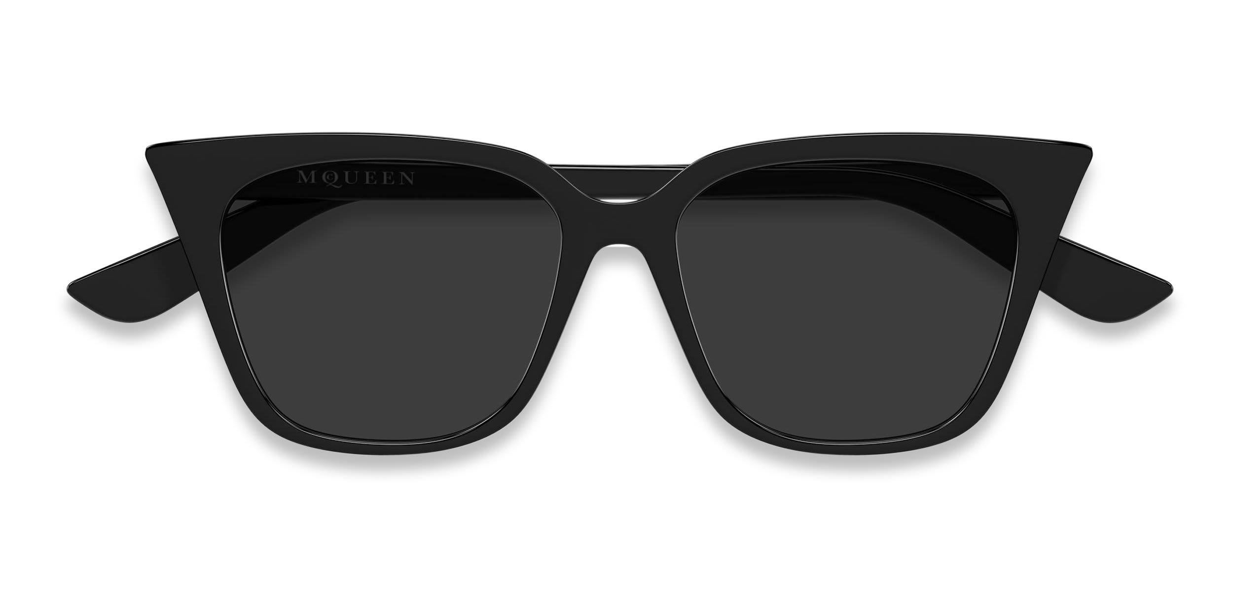 Alexander McQueen AM0556S Black, Gray glasses - Black / Gray - Frontal View
