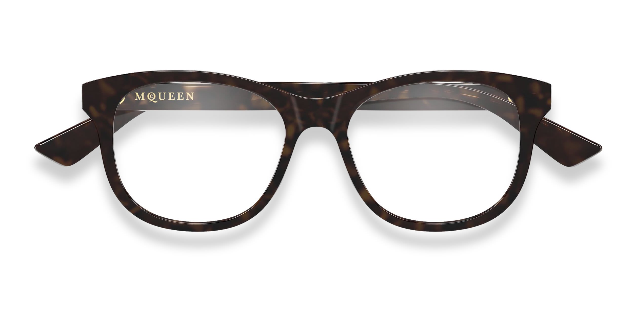 Alexander McQueen AM0568O Tortoise glasses - Tortoise - Frontal View