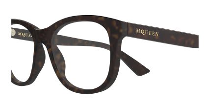 Alexander McQueen AM0568O Tortoise glasses - Tortoise - Side View