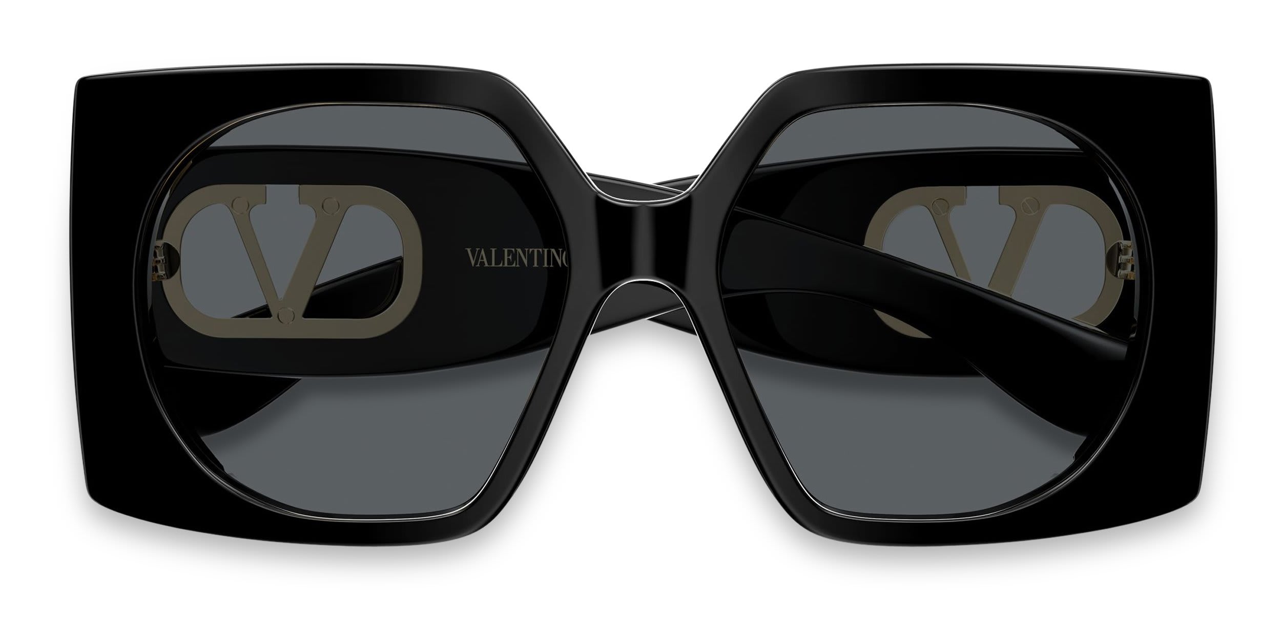 Valentino VG0002S Shiny Black glasses - Shiny Black - Frontal View