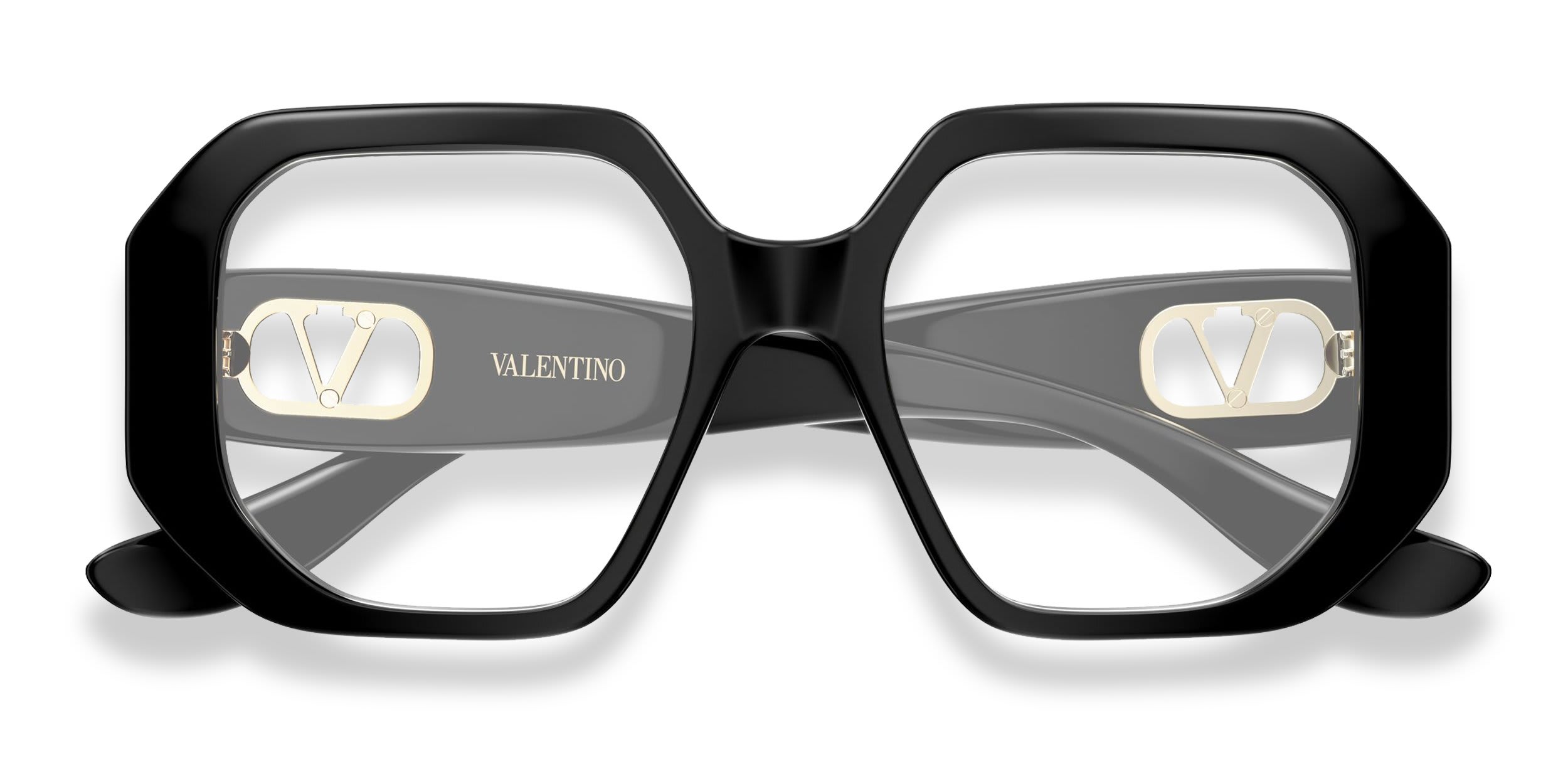 Valentino VG0003O Shiny Black glasses - Shiny Black - Frontal View