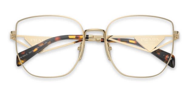 Prada PRA54VD Gold Eyeglasses | OTTICA.com
